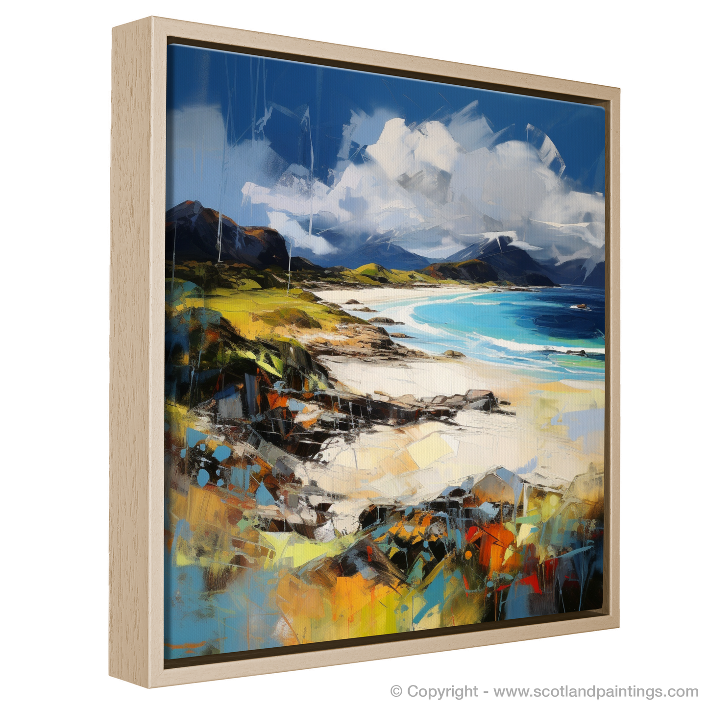 Painting and Art Print of Camusdarach Beach, Arisaig entitled "Expressionist Ode to Camusdarach Beach".