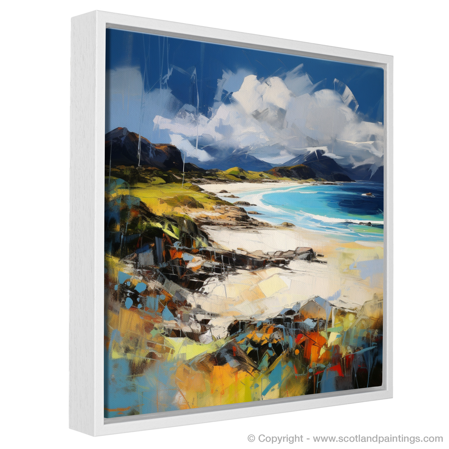 Painting and Art Print of Camusdarach Beach, Arisaig entitled "Expressionist Ode to Camusdarach Beach".