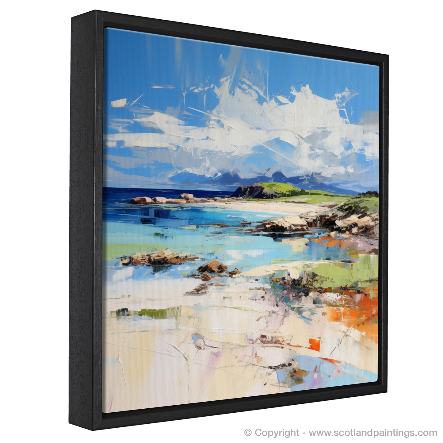 Painting and Art Print of Camusdarach Beach, Arisaig entitled "Expression of Camusdarach: An Eclectic Hebridean Shore".