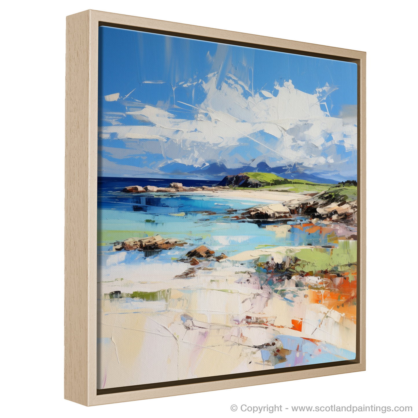 Painting and Art Print of Camusdarach Beach, Arisaig entitled "Expression of Camusdarach: An Eclectic Hebridean Shore".