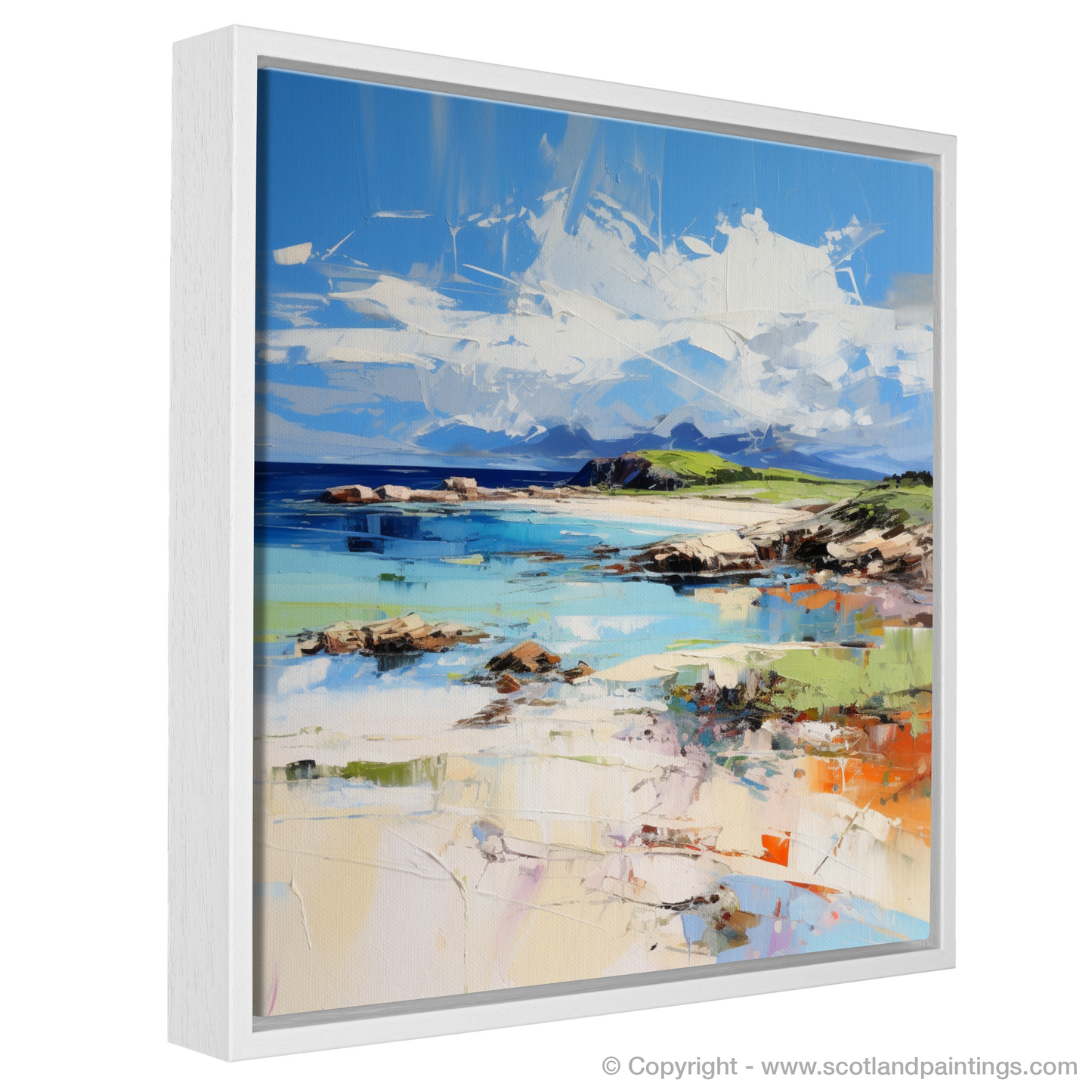 Painting and Art Print of Camusdarach Beach, Arisaig entitled "Expression of Camusdarach: An Eclectic Hebridean Shore".