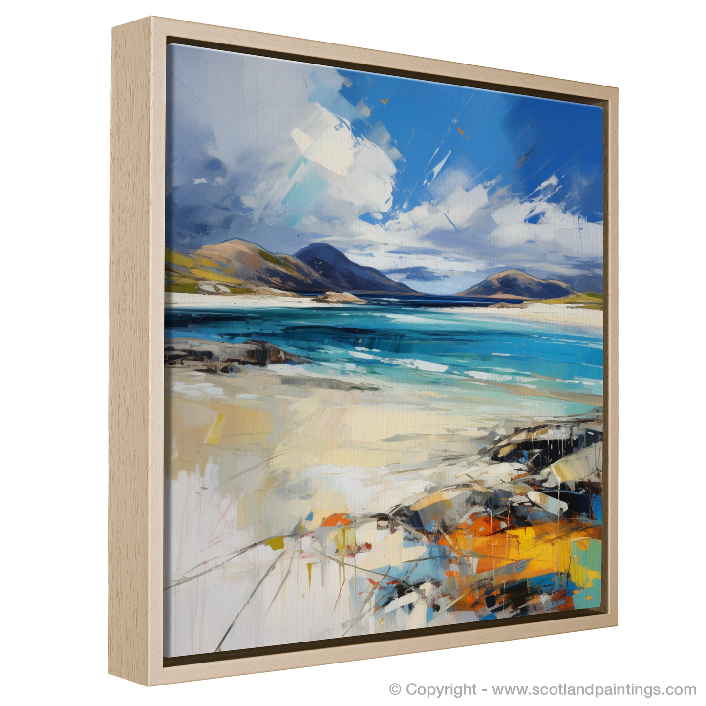 Painting and Art Print of Luskentyre Beach, Isle of Harris entitled "Wild Rhapsody of Luskentyre Beach".