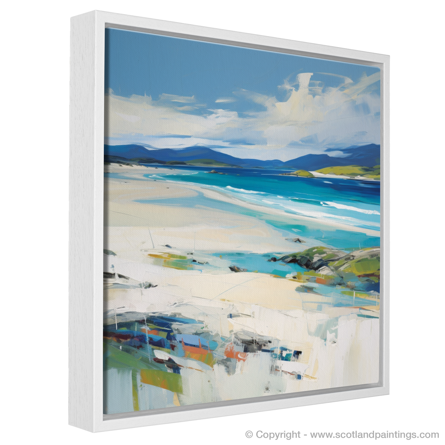 Painting and Art Print of Luskentyre Beach, Isle of Harris entitled "Luskentyre Beach Whispers".