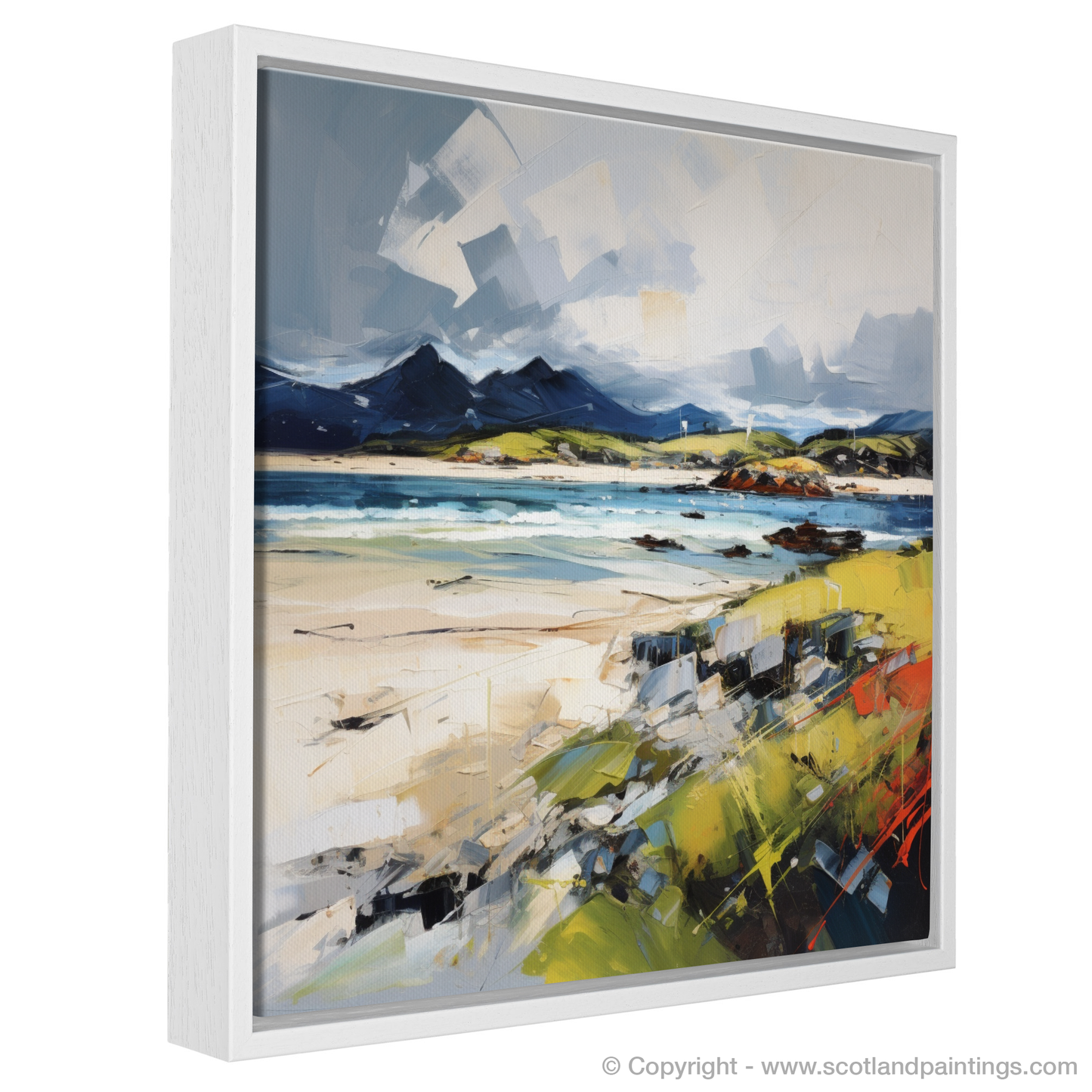 Painting and Art Print of Camusdarach Beach, Arisaig entitled "Tumultuous Spirit of Camusdarach Beach".