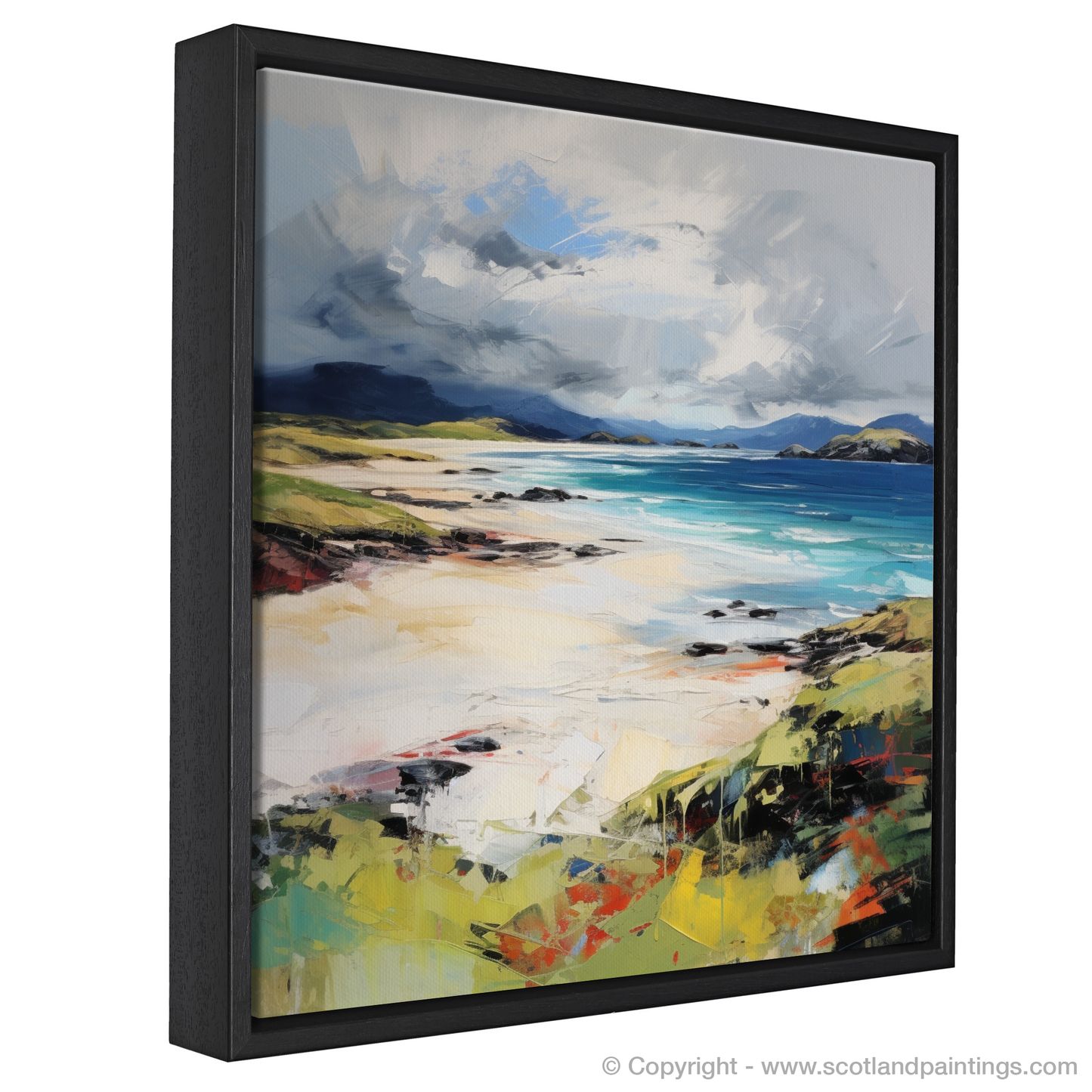 Painting and Art Print of Camusdarach Beach, Arisaig entitled "Expressionist Ode to Camusdarach Beach".