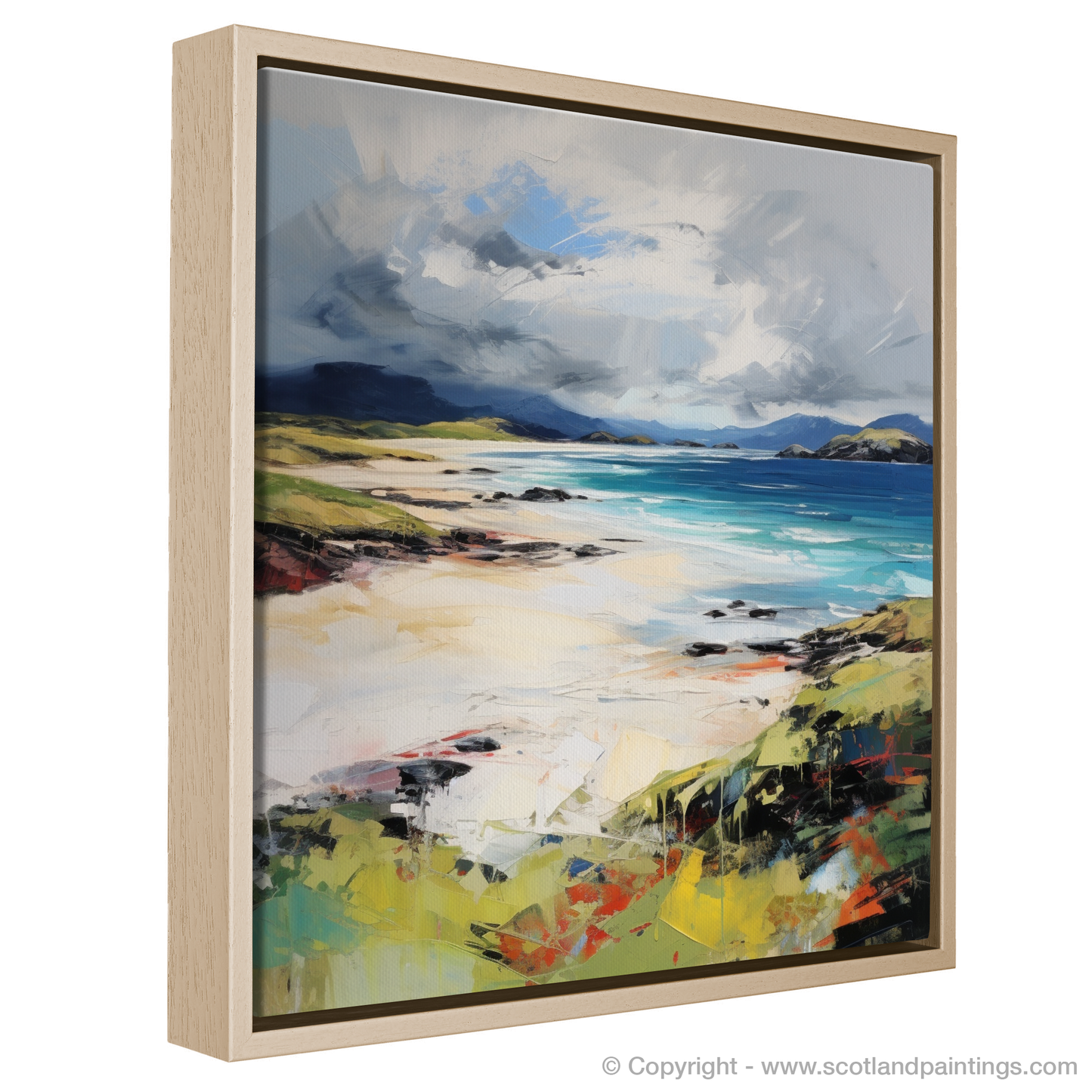 Painting and Art Print of Camusdarach Beach, Arisaig entitled "Expressionist Ode to Camusdarach Beach".