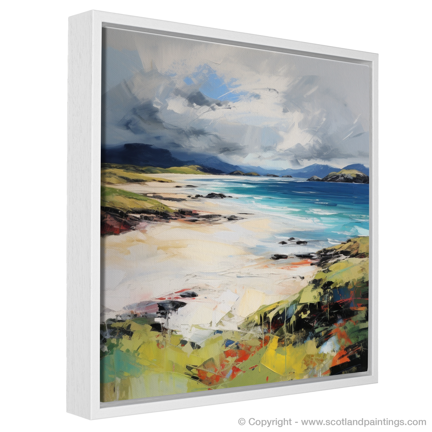 Painting and Art Print of Camusdarach Beach, Arisaig entitled "Expressionist Ode to Camusdarach Beach".