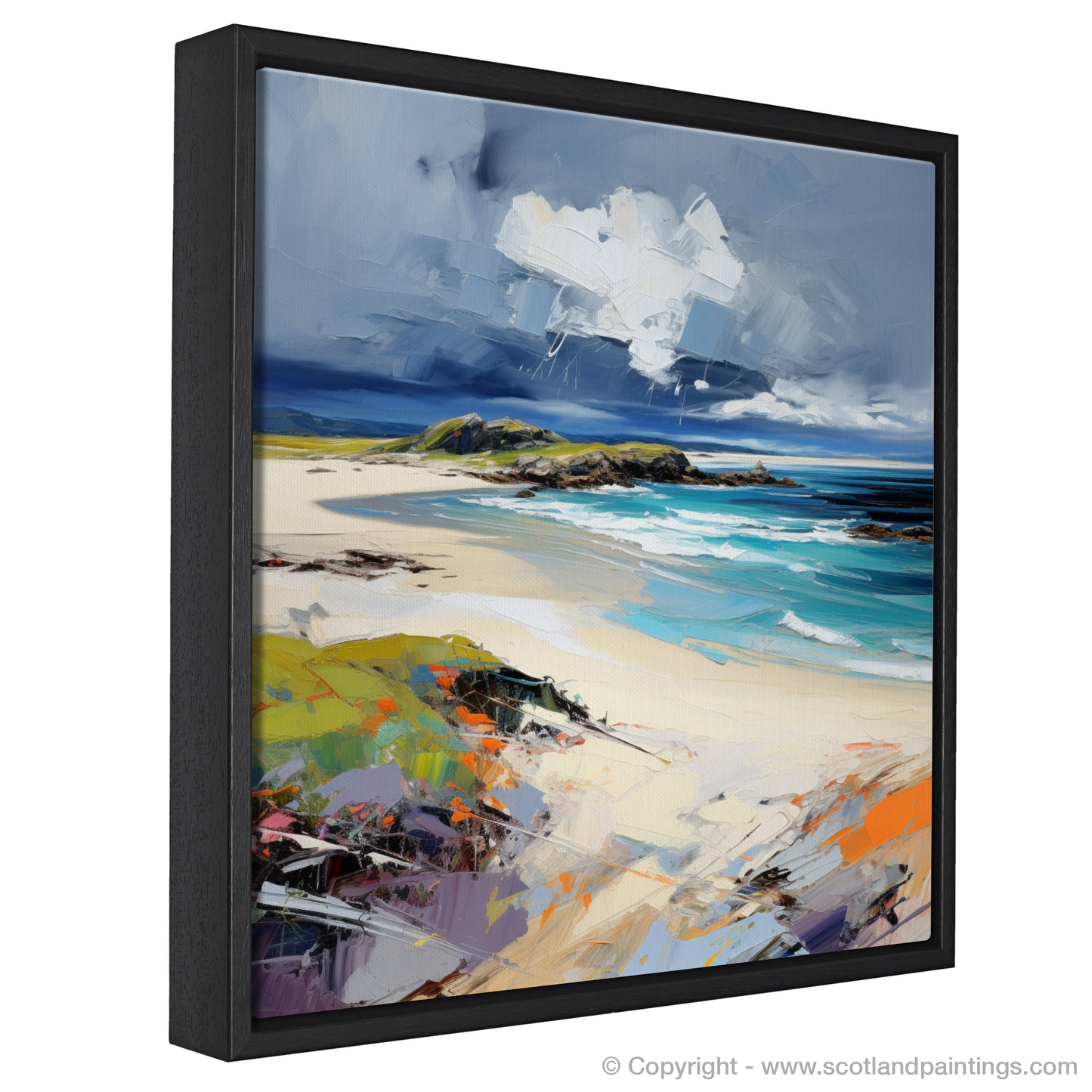 Painting and Art Print of Camusdarach Beach, Arisaig entitled "Wild Embrace of Camusdarach Beach".