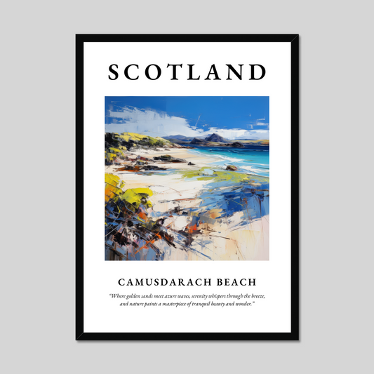 Poster of Camusdarach Beach, Scotland.