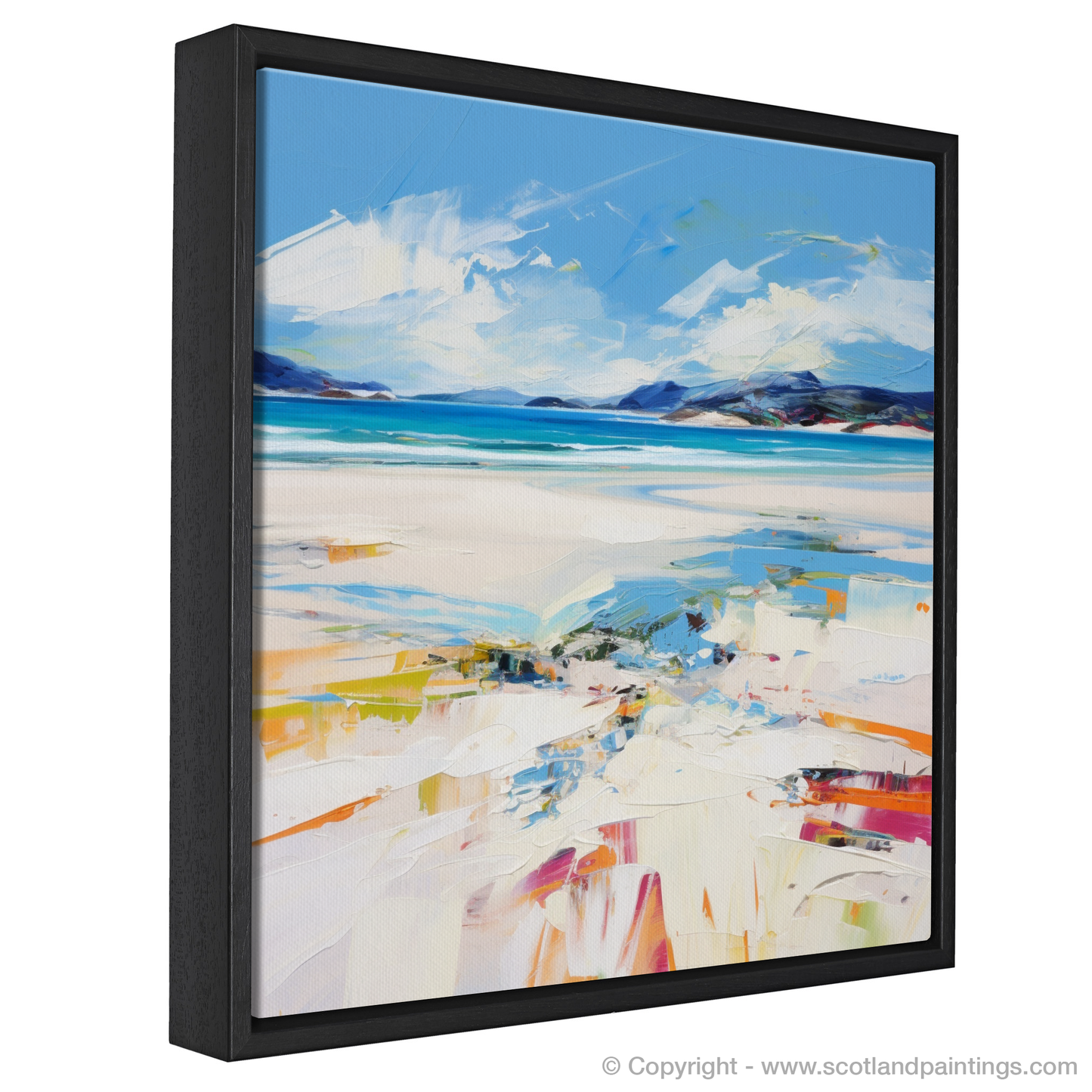 Painting and Art Print of Luskentyre Beach, Isle of Harris entitled "Wild Spirit of Luskentyre: An Expressionist Ode to the Hebrides".