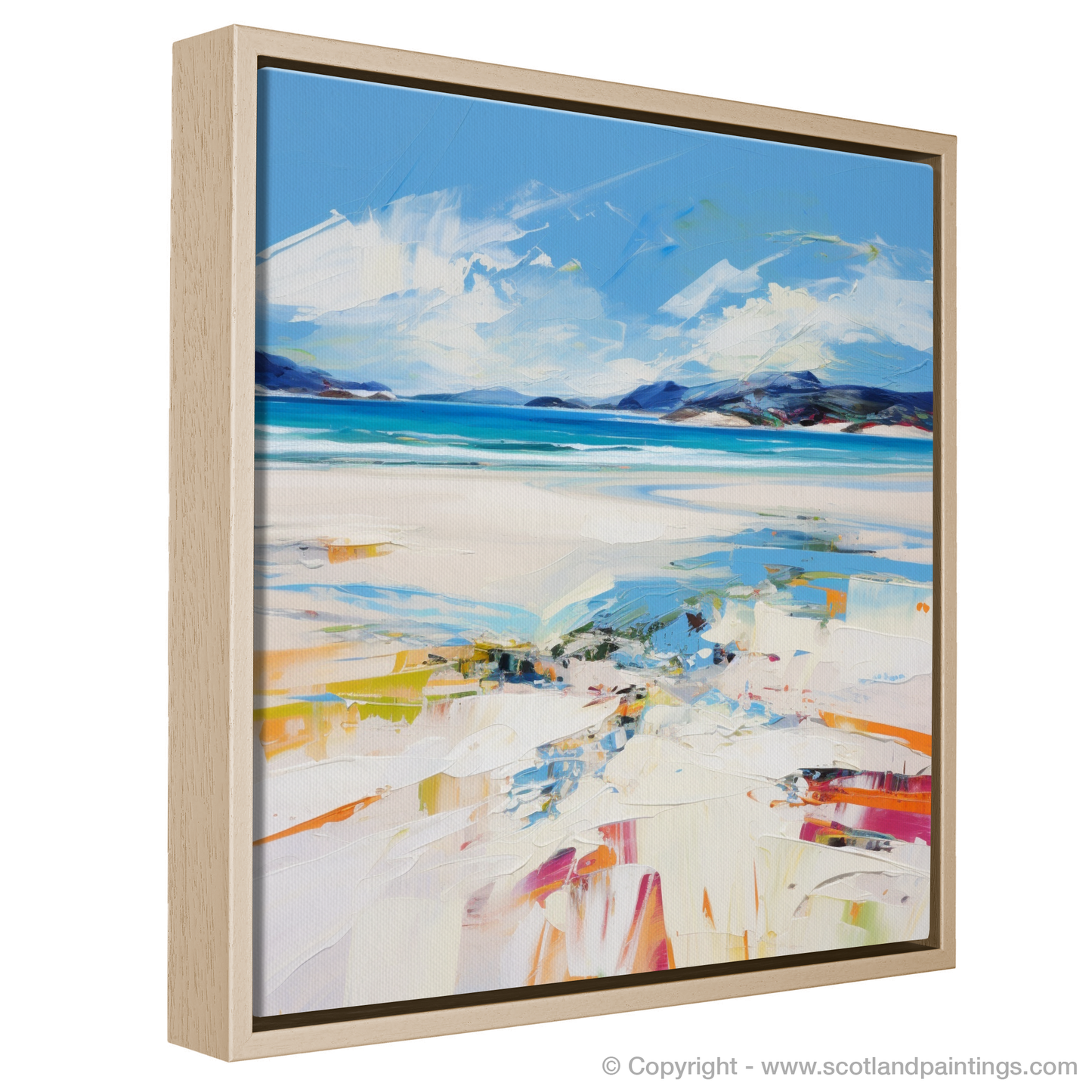 Painting and Art Print of Luskentyre Beach, Isle of Harris entitled "Wild Spirit of Luskentyre: An Expressionist Ode to the Hebrides".