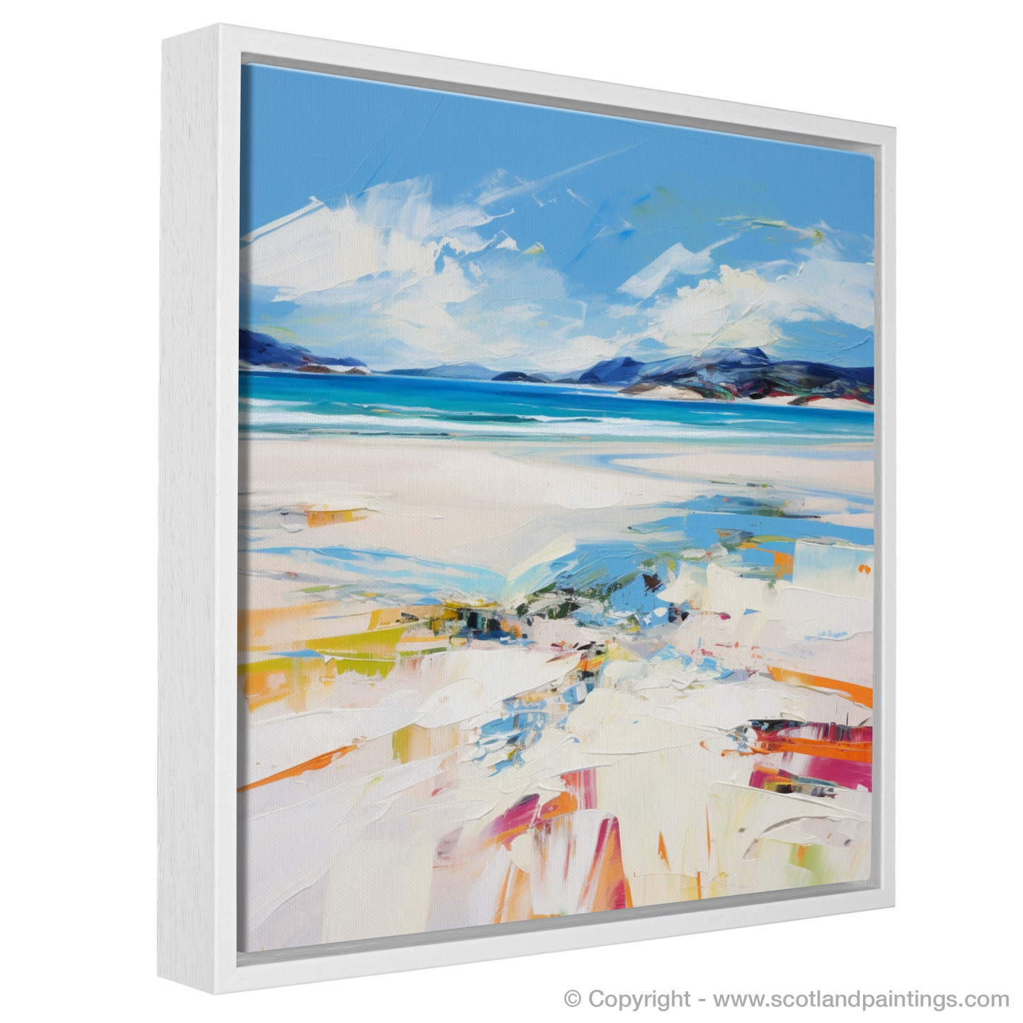 Painting and Art Print of Luskentyre Beach, Isle of Harris entitled "Wild Spirit of Luskentyre: An Expressionist Ode to the Hebrides".