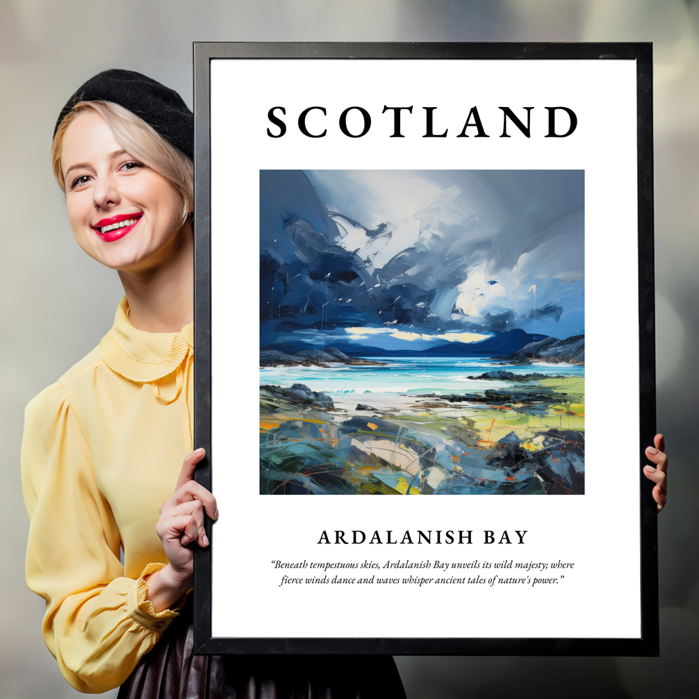 Person holding a poster of Ardalanish Bay