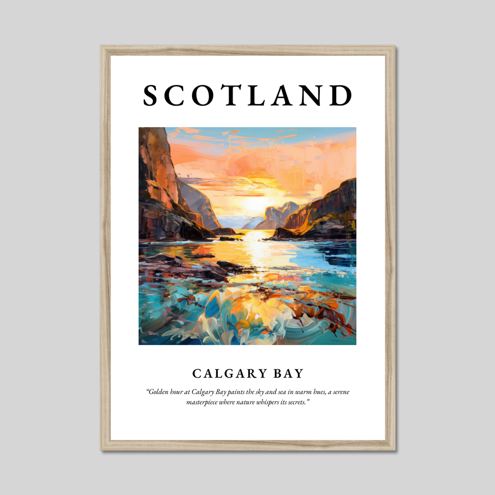 Poster in a natural frame with the word Scotland