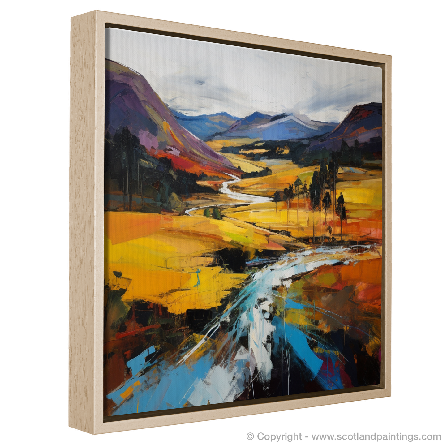 Painting and Art Print of Glen Feshie, Highlands entitled "Vibrant Emotions of Glen Feshie".