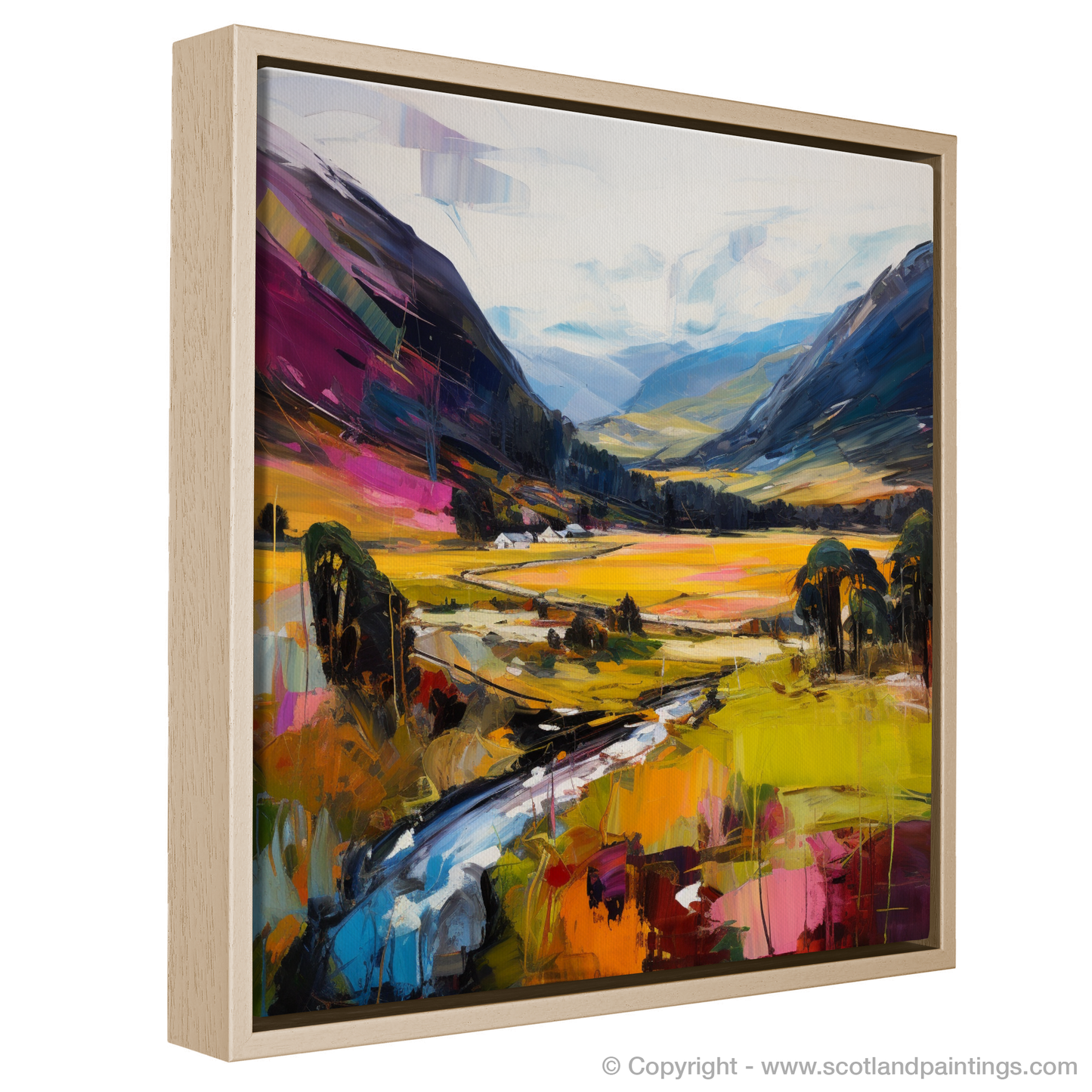 Painting and Art Print of Glen Feshie, Highlands entitled "Expressionist Ode to Glen Feshie".