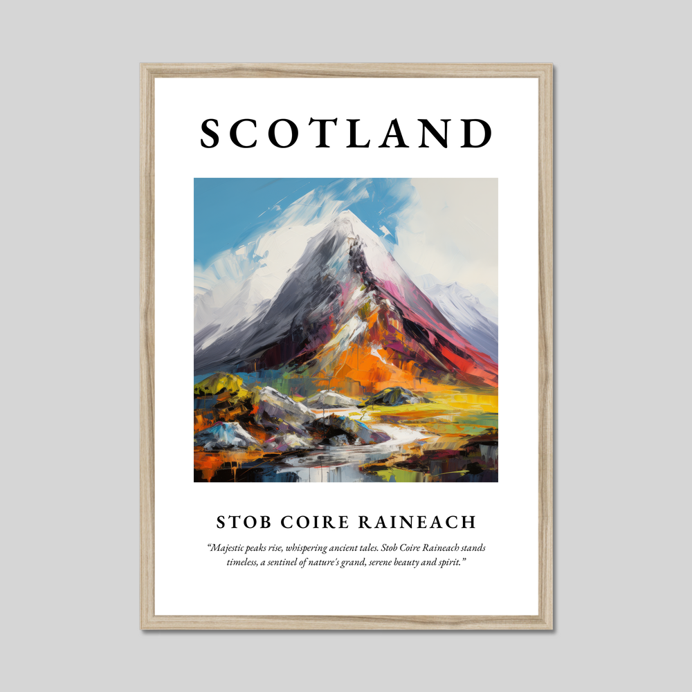 Poster in a natural frame with the word Scotland