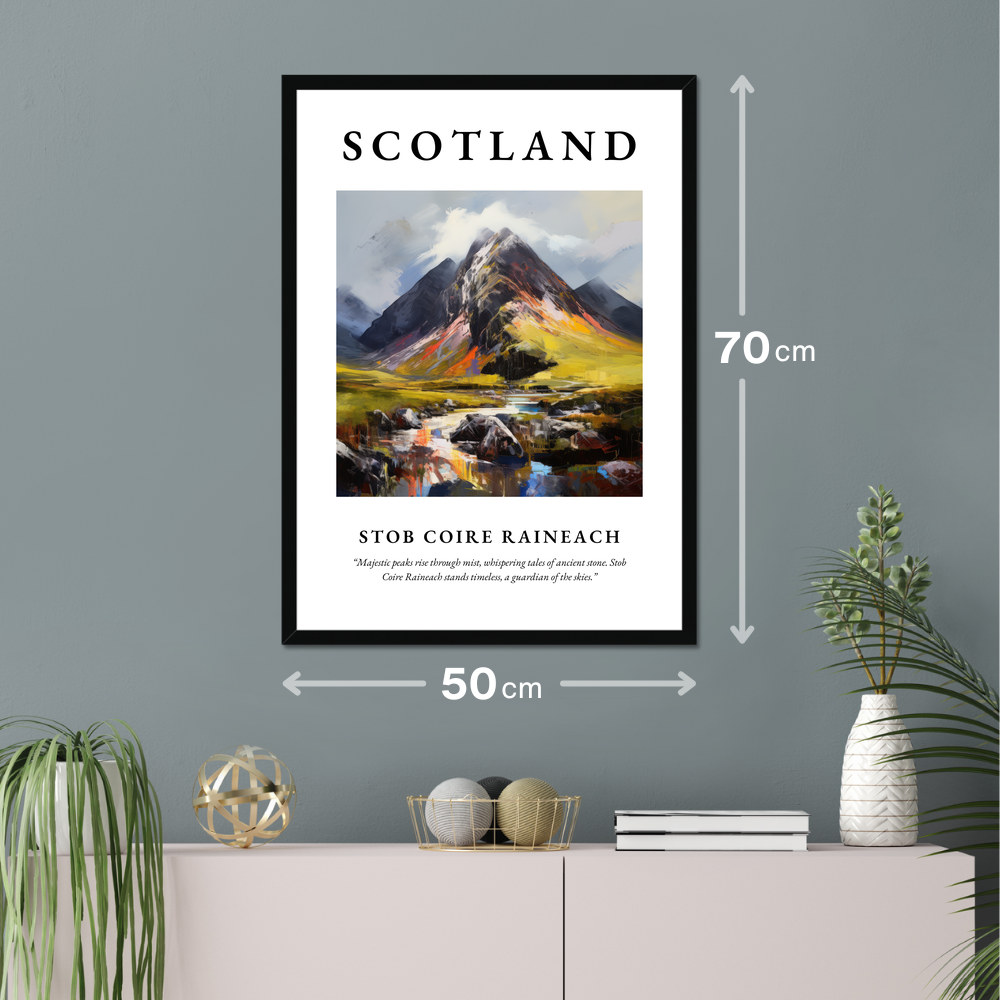 Poster of Stob Coire Raineach hanging on a wall