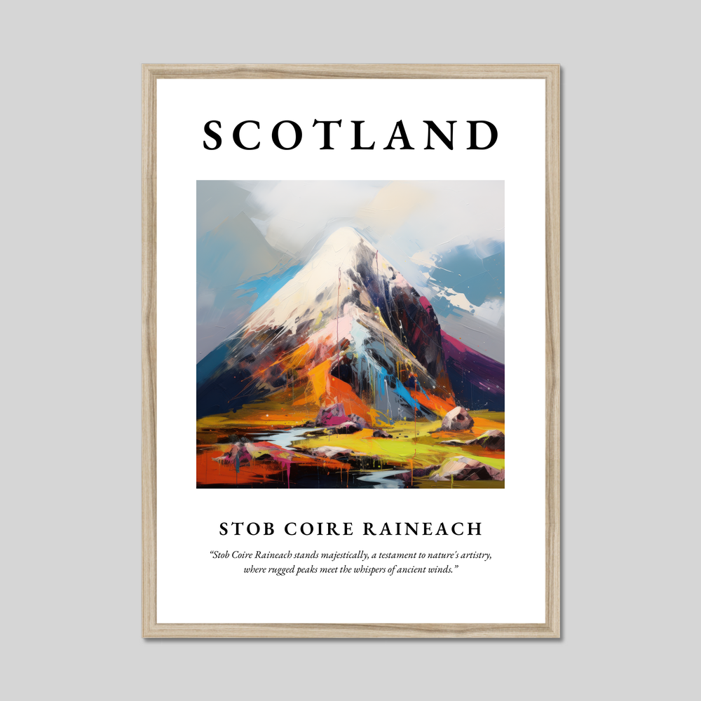 Poster in a natural frame with the word Scotland