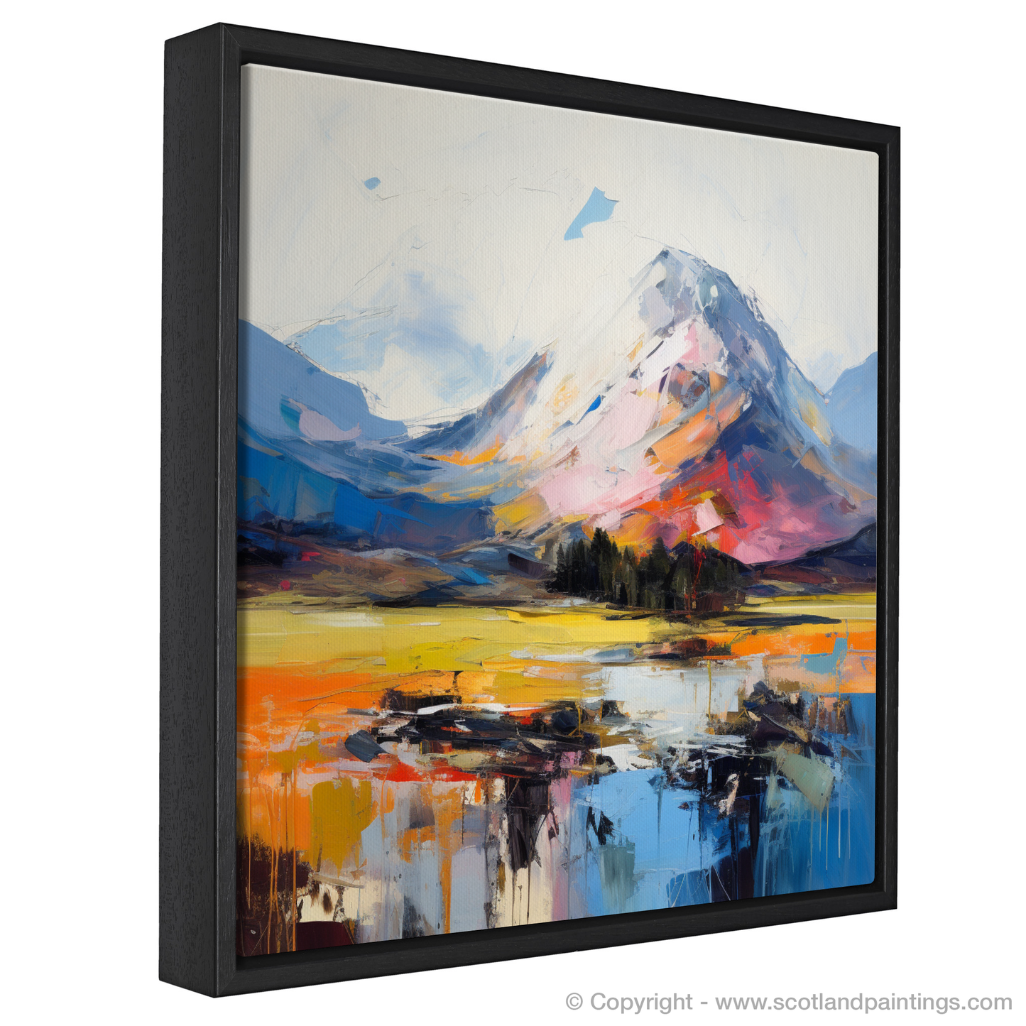 Painting and Art Print of Ben Nevis, Highlands entitled "Ben Nevis Unleashed: An Expressionist Ode to the Scottish Highlands".