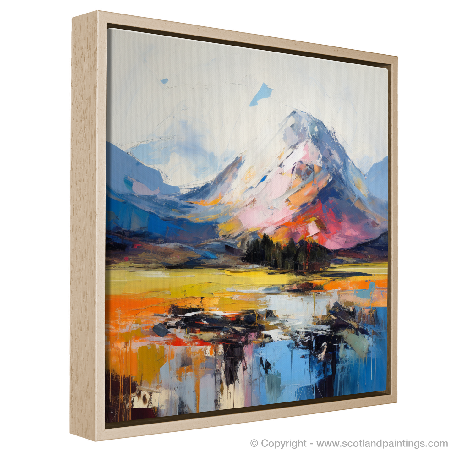 Painting and Art Print of Ben Nevis, Highlands entitled "Ben Nevis Unleashed: An Expressionist Ode to the Scottish Highlands".