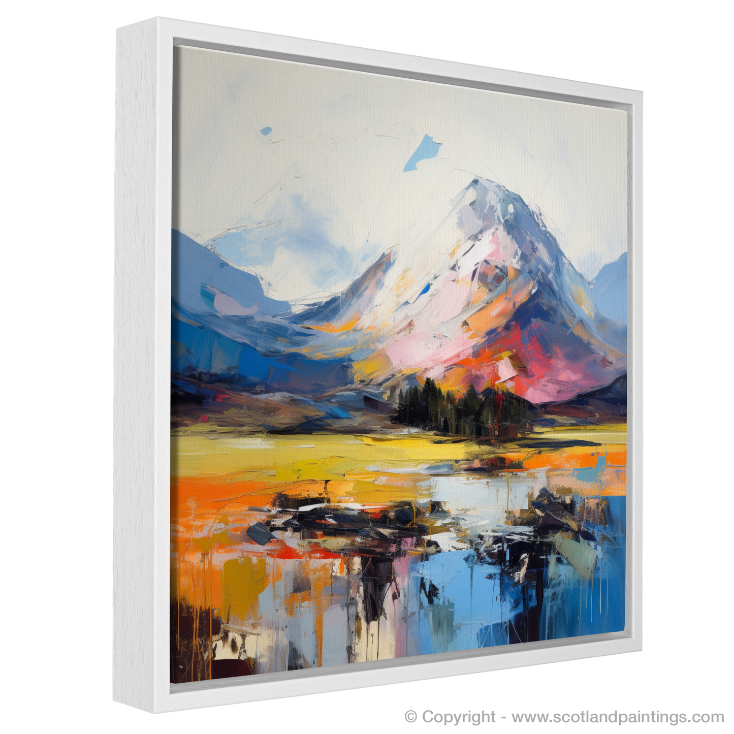Painting and Art Print of Ben Nevis, Highlands entitled "Ben Nevis Unleashed: An Expressionist Ode to the Scottish Highlands".
