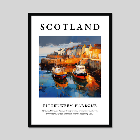 Poster of Pittenweem Harbour, Scotland.