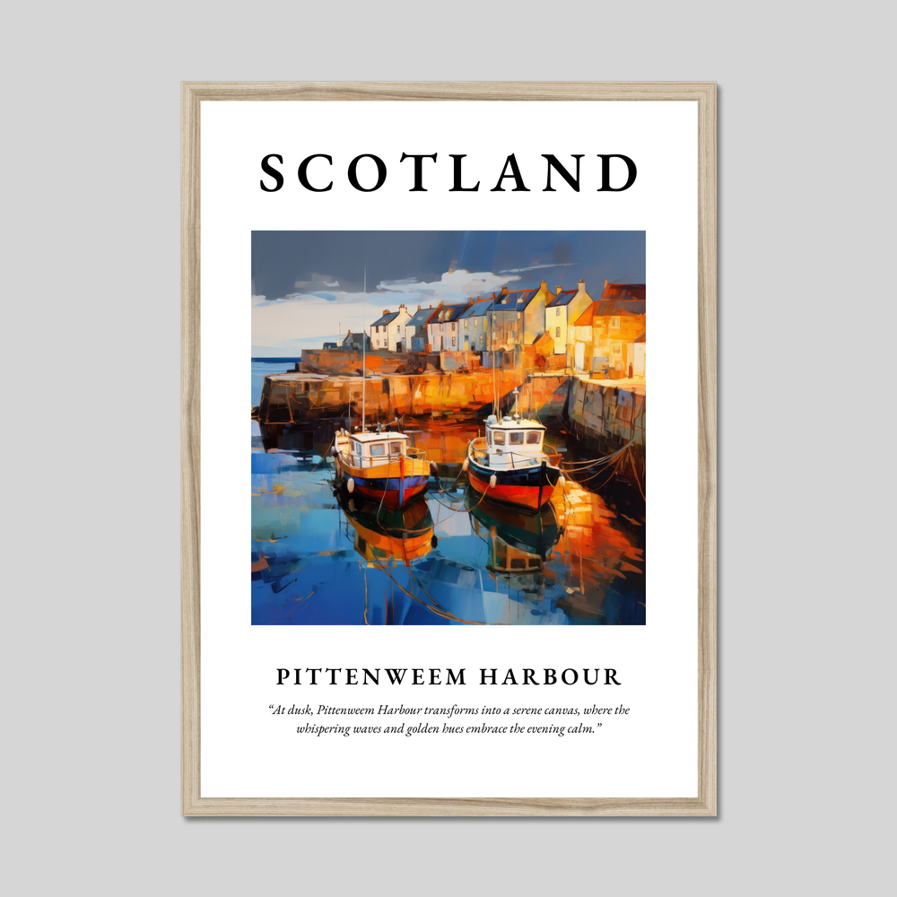 Poster in a natural frame with the word Scotland