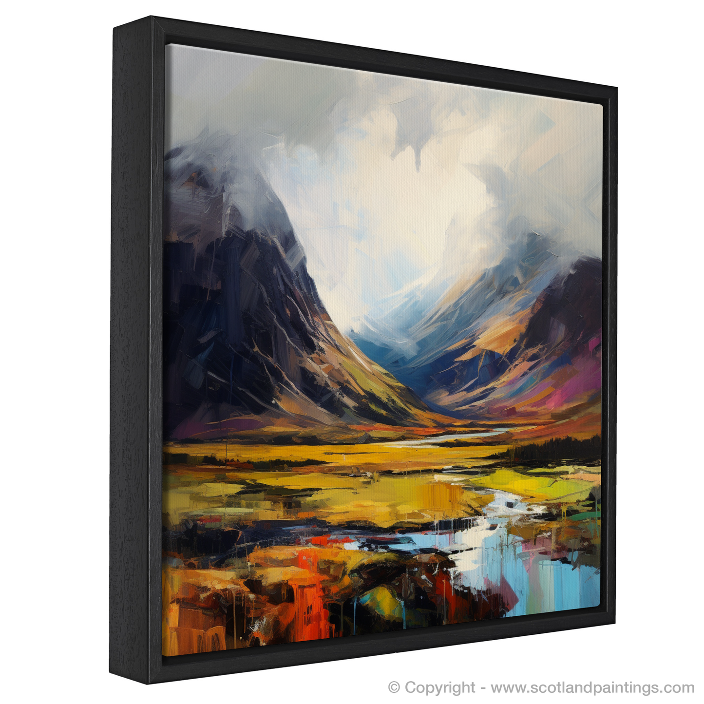 Painting and Art Print of Ben Nevis, Highlands. Highland Majesty: An Expressionist Tribute to Ben Nevis.