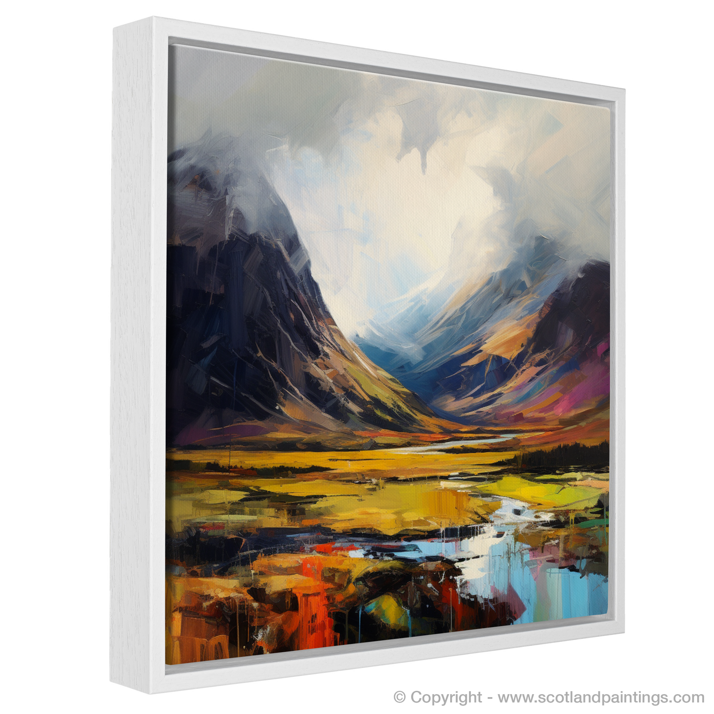 Painting and Art Print of Ben Nevis, Highlands. Highland Majesty: An Expressionist Tribute to Ben Nevis.