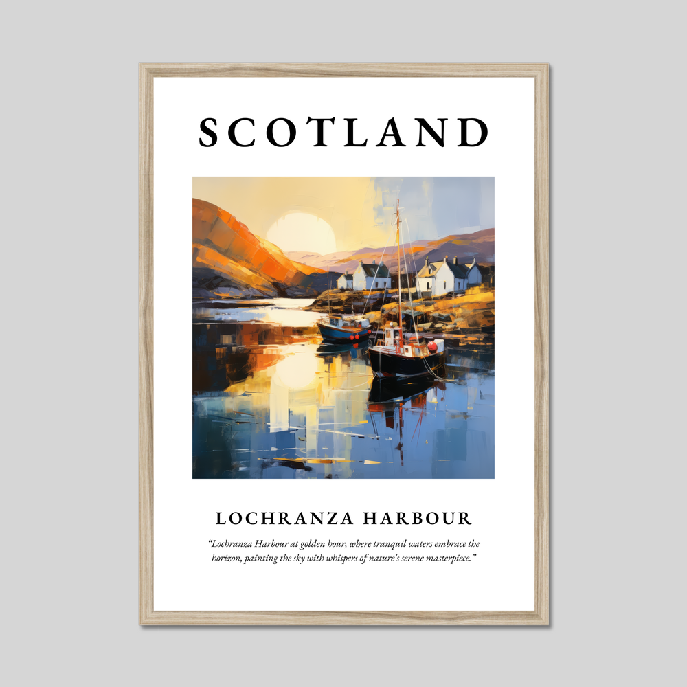 Poster in a natural frame with the word Scotland