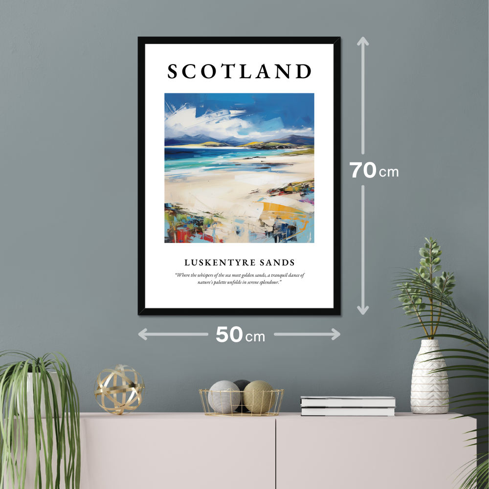 Poster of Luskentyre Sands hanging on a wall