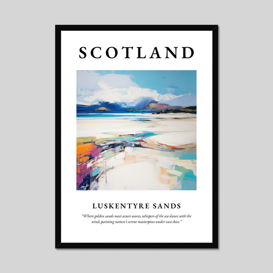 Poster of Luskentyre Sands, Scotland.