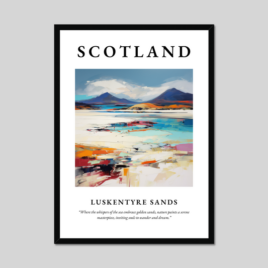 Poster of Luskentyre Sands, Scotland.