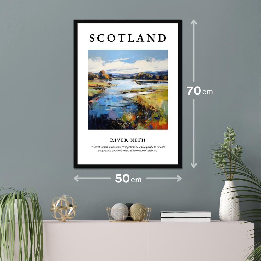 Poster of River Nith hanging on a wall