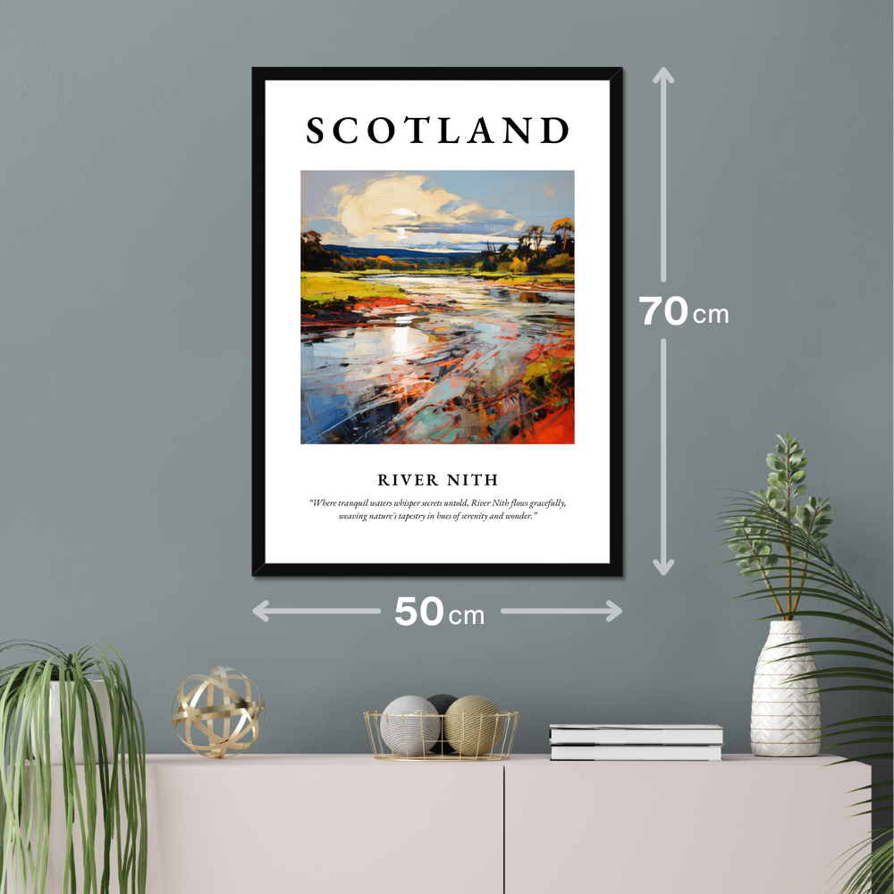 Poster of River Nith hanging on a wall