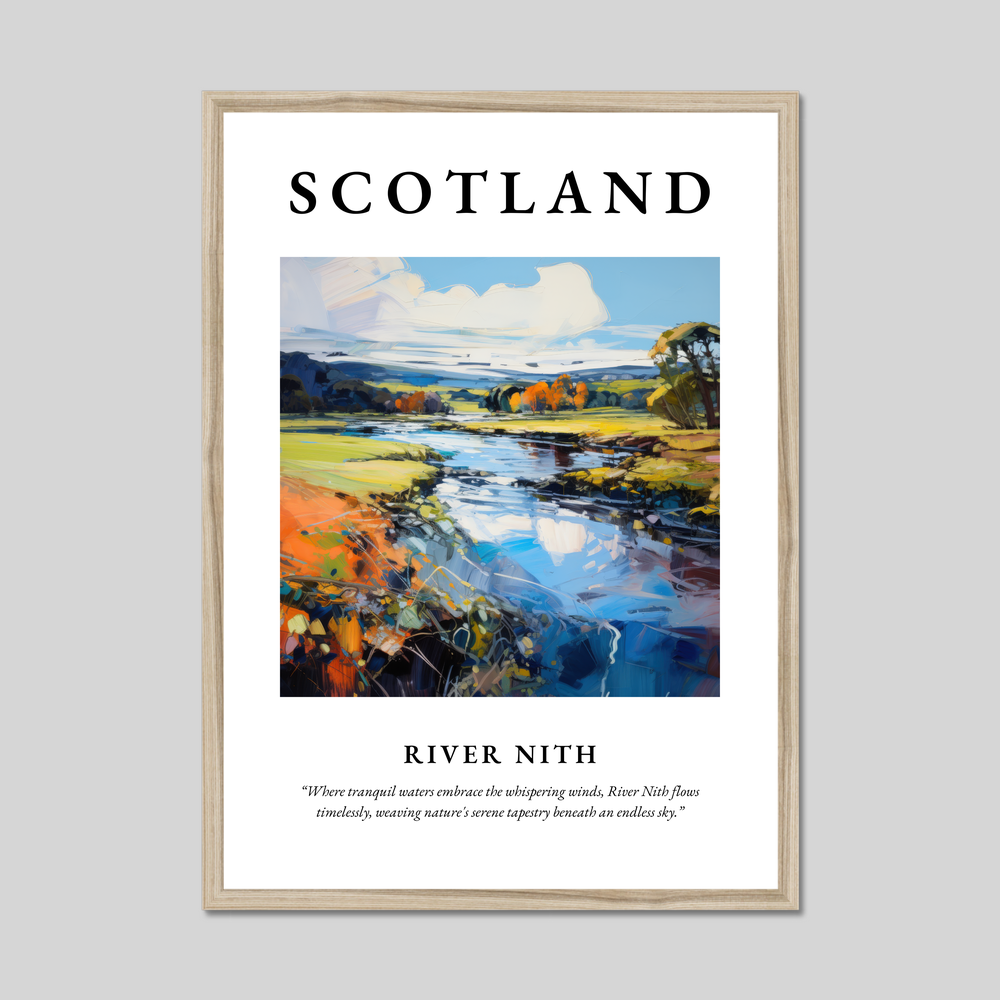 Poster in a natural frame with the word Scotland