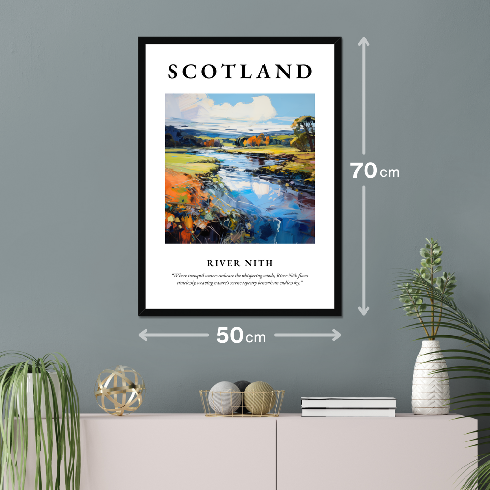 Poster of River Nith hanging on a wall