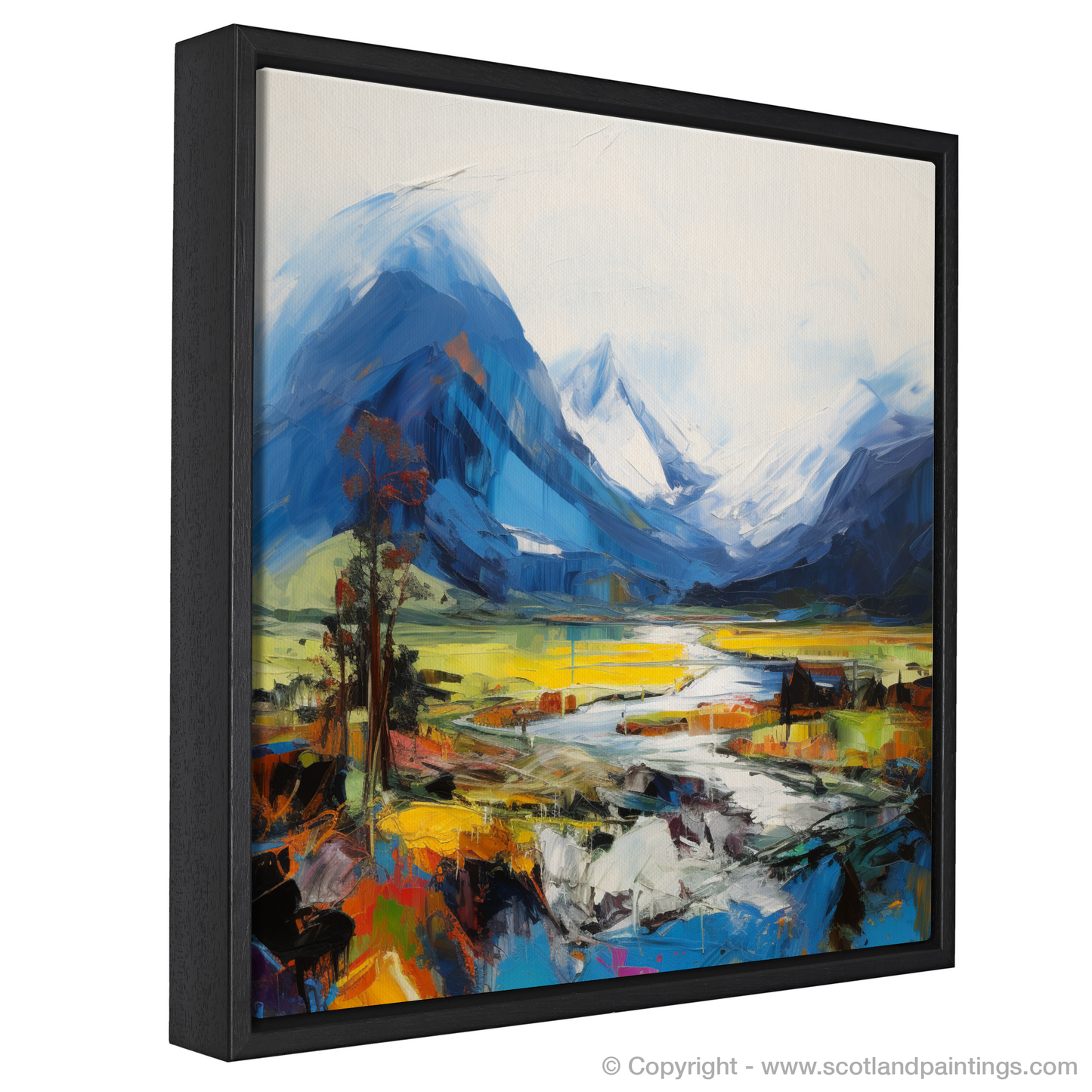 Painting and Art Print of Ben Nevis entitled "The Majesty of Ben Nevis: An Expressionist Homage to Scotland's Wild Beauty".