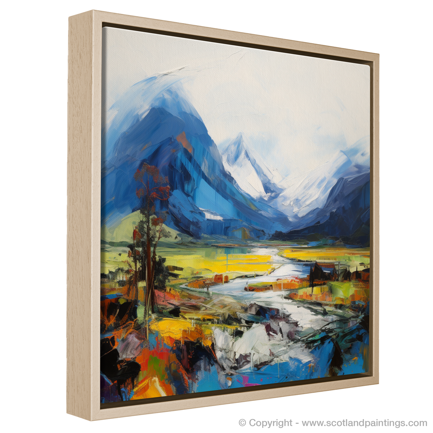 Painting and Art Print of Ben Nevis entitled "The Majesty of Ben Nevis: An Expressionist Homage to Scotland's Wild Beauty".