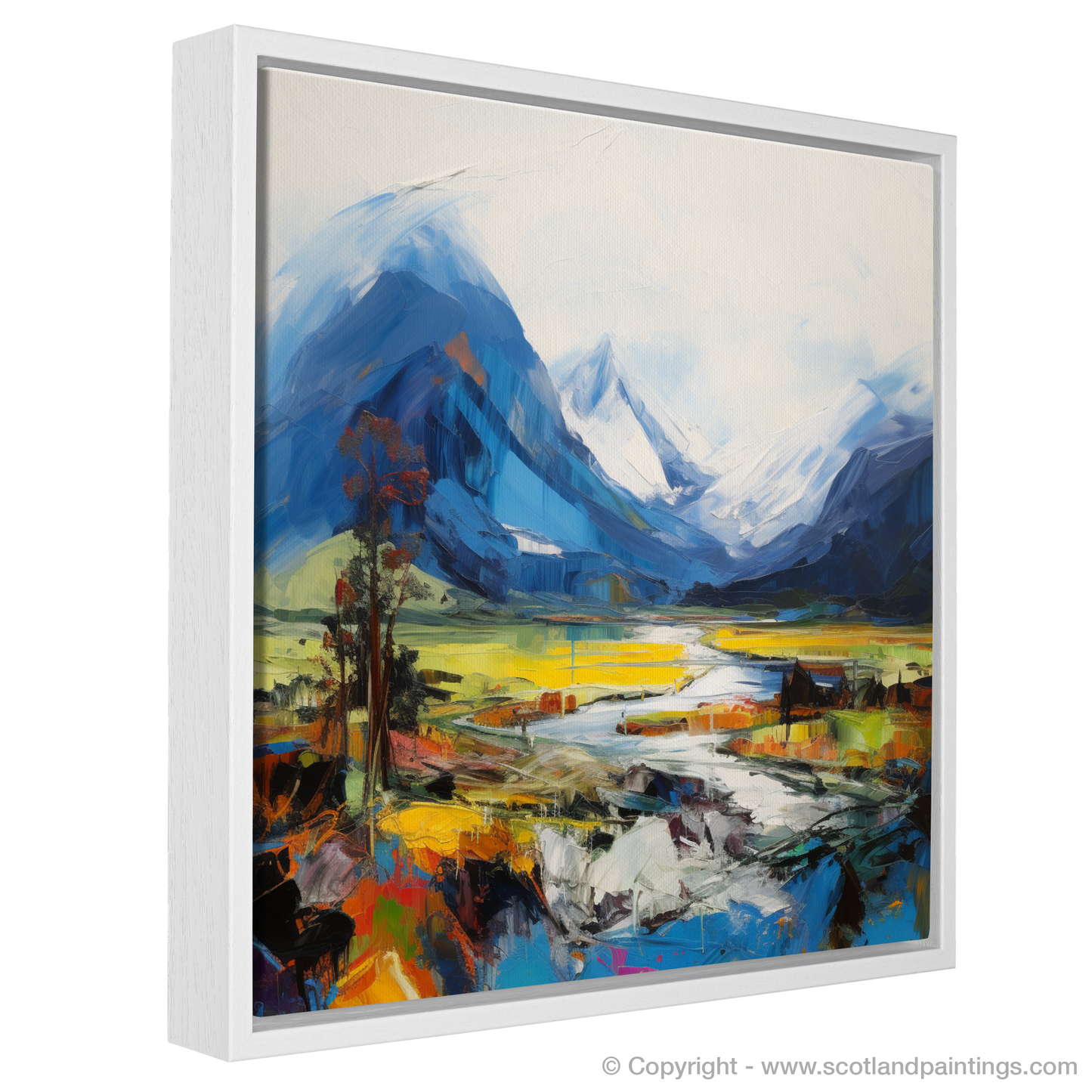 Painting and Art Print of Ben Nevis entitled "The Majesty of Ben Nevis: An Expressionist Homage to Scotland's Wild Beauty".