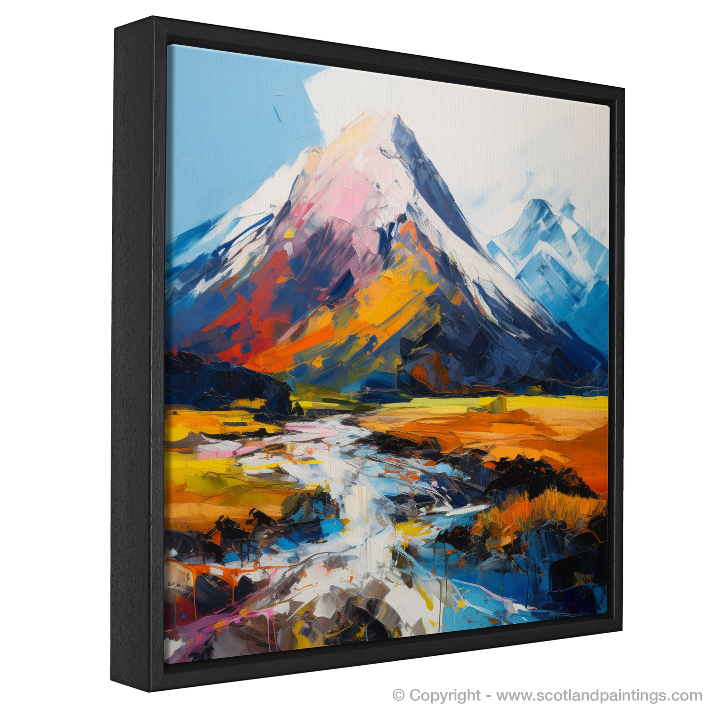 Painting and Art Print of Ben Nevis entitled "Emotional Summit: An Expressionist Ode to Ben Nevis".