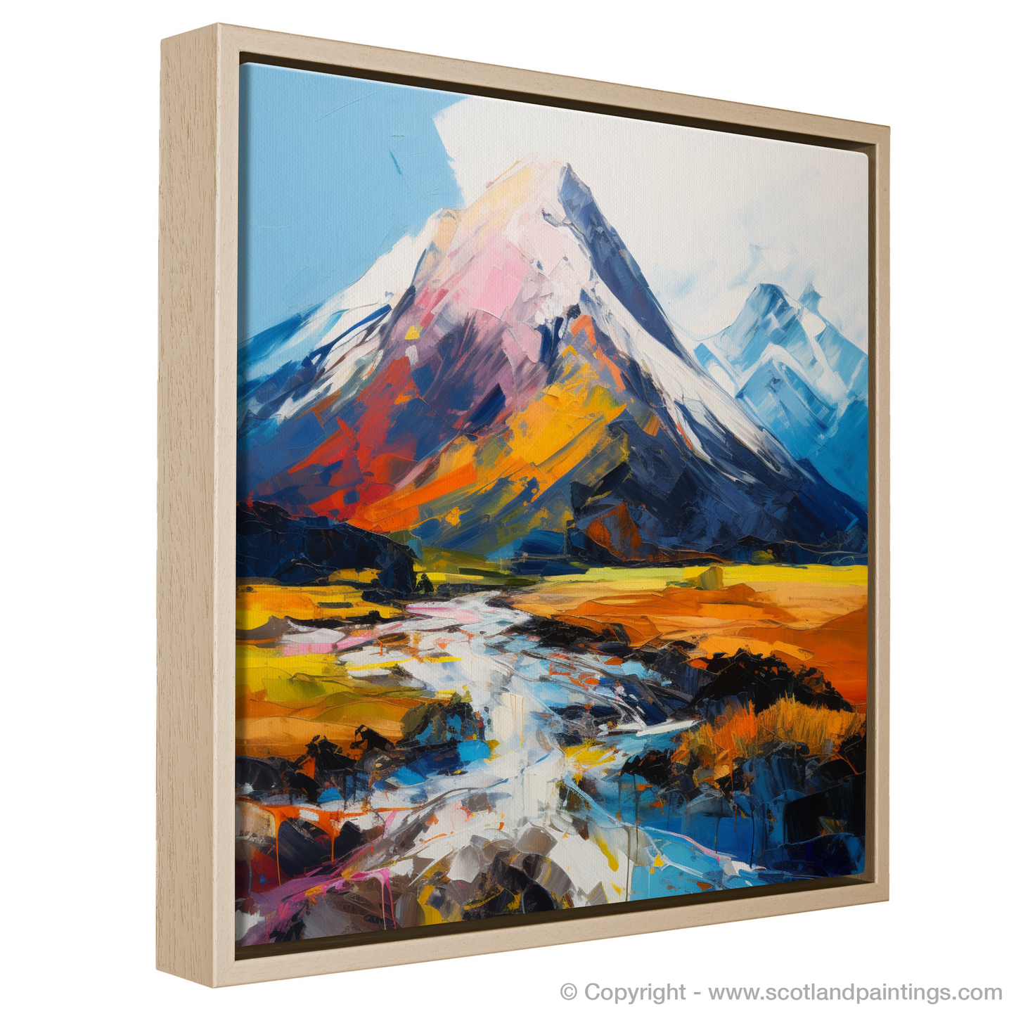 Painting and Art Print of Ben Nevis entitled "Emotional Summit: An Expressionist Ode to Ben Nevis".