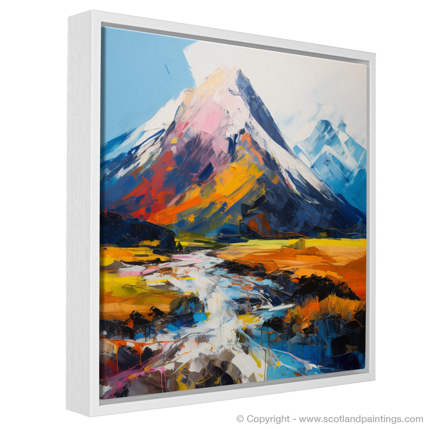 Painting and Art Print of Ben Nevis entitled "Emotional Summit: An Expressionist Ode to Ben Nevis".