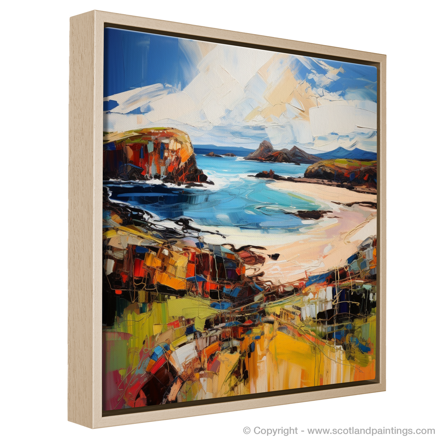 Painting and Art Print of Scourie Bay, Sutherland entitled "Embracing the Wild: Scourie Bay Expressionist Ode".