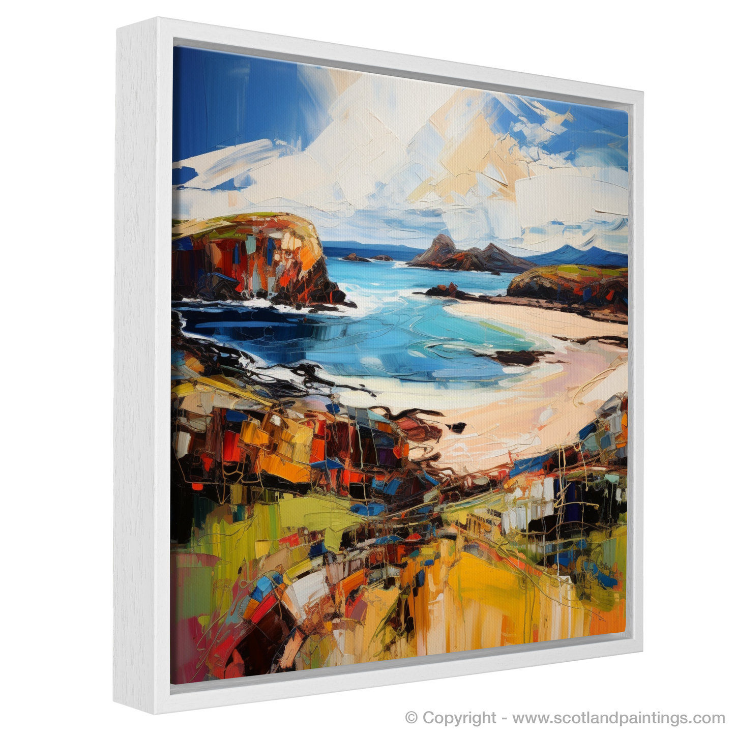 Painting and Art Print of Scourie Bay, Sutherland entitled "Embracing the Wild: Scourie Bay Expressionist Ode".