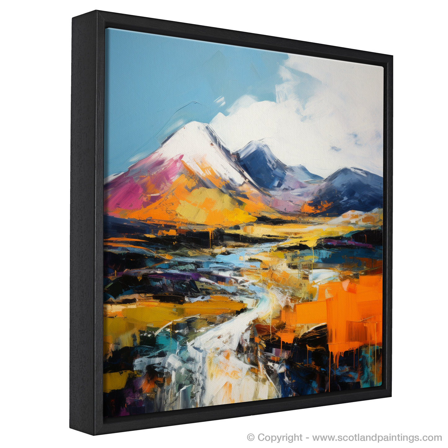 Painting and Art Print of Meall Corranaich. Meall Corranaich Unleashed: An Expressionist Ode to Scottish Munros.