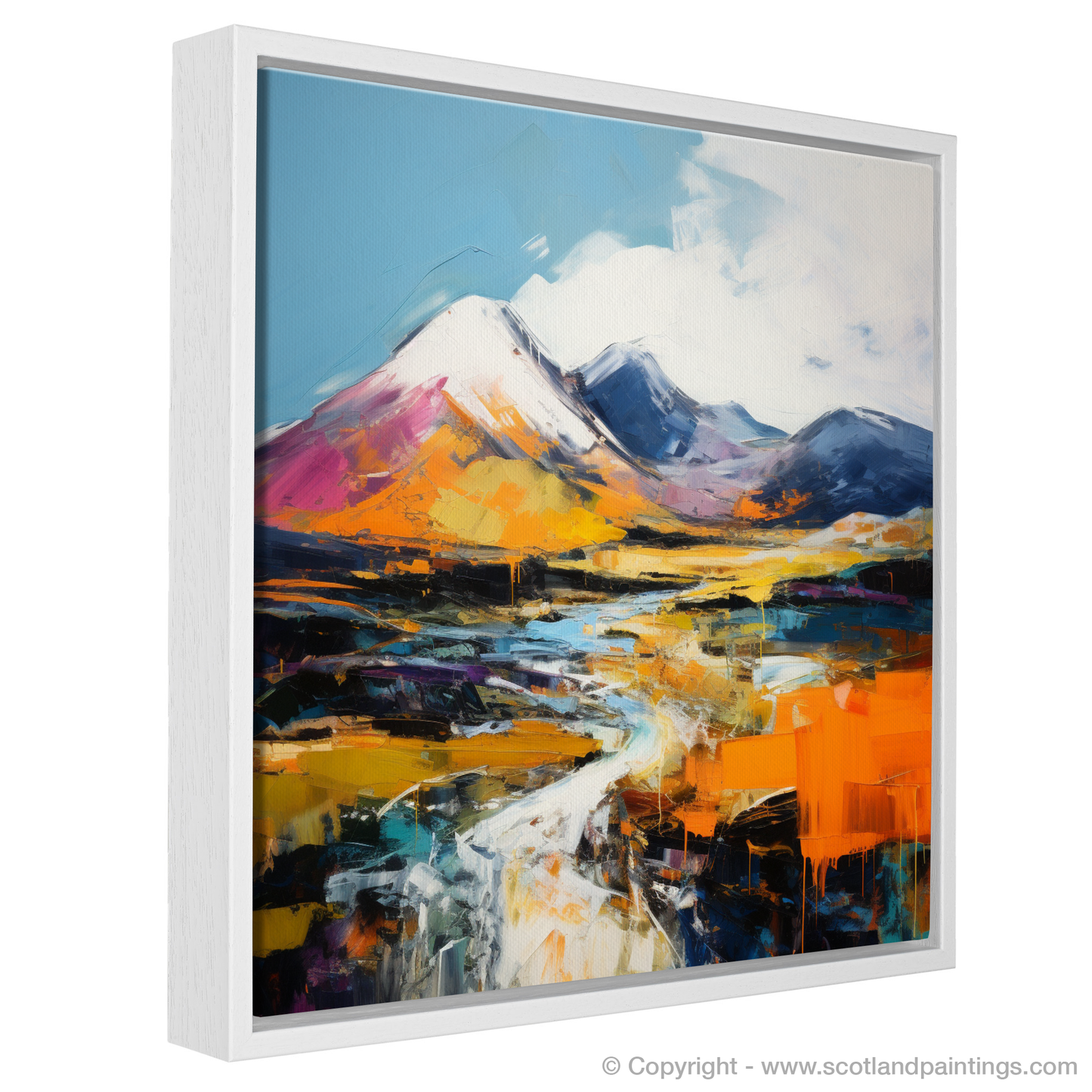 Painting and Art Print of Meall Corranaich. Meall Corranaich Unleashed: An Expressionist Ode to Scottish Munros.
