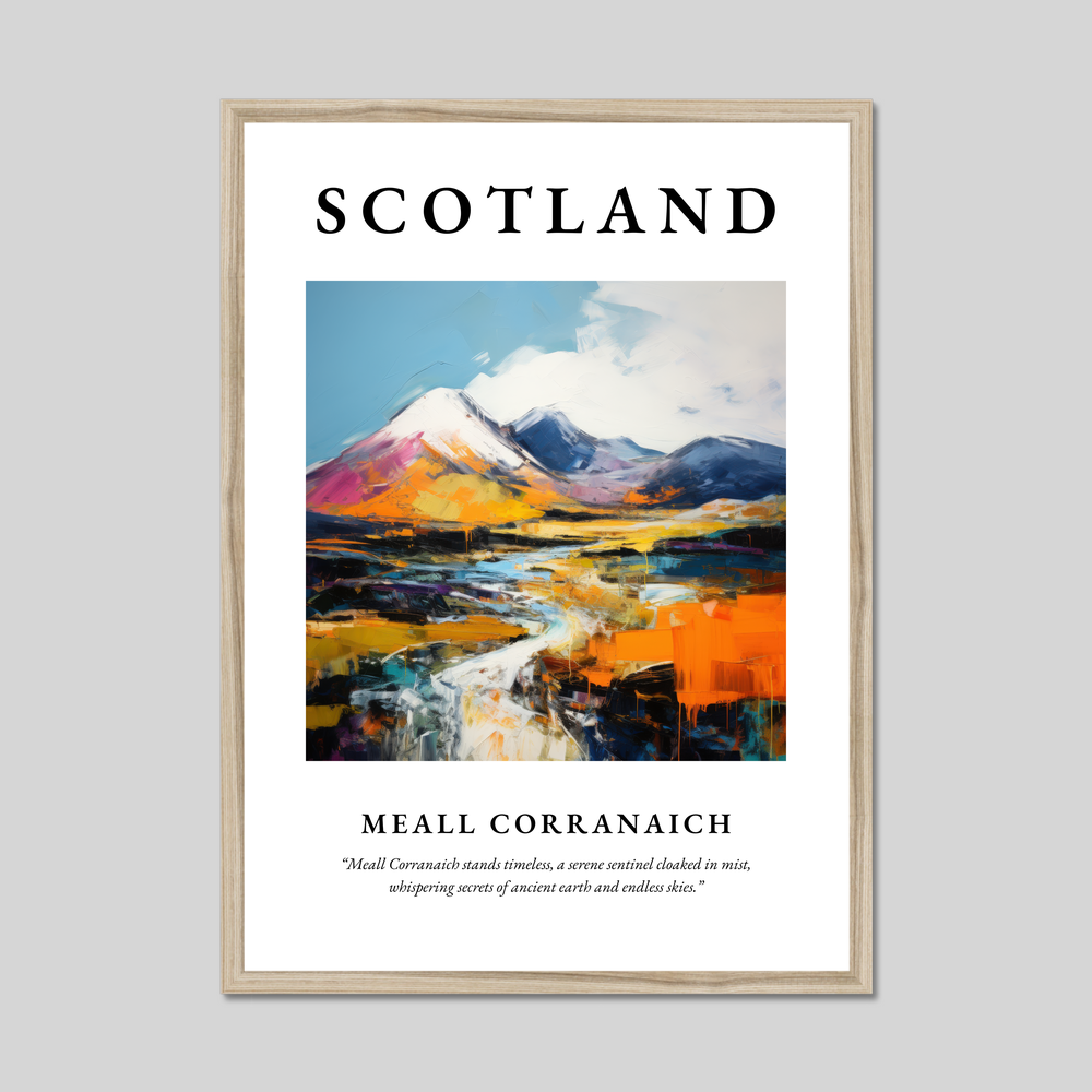 Poster in a natural frame with the word Scotland