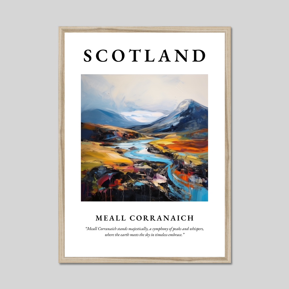 Poster in a natural frame with the word Scotland